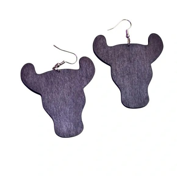 Fashion Jewelry Western boho Cow print  Earrings - Sunflower Blue and yellow - Picture 9 of 12